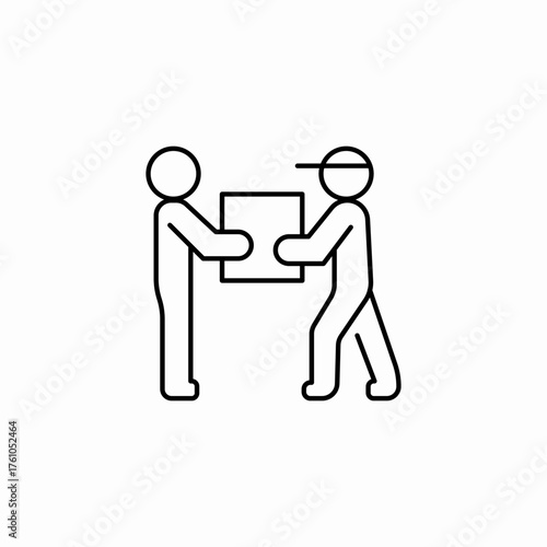 package handover recipient icon sign vector