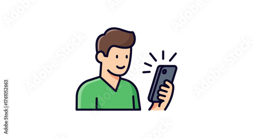 man using smartphone browsing social media app for connecting with friends modern technology at home lifestyle digital communication online