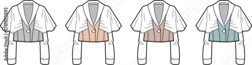 Collection of Four Stylish Bolero Jackets in Different Colors