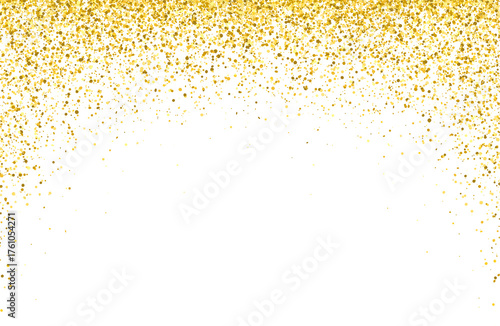 The dust sparks and golden stars shine with special light. Vector sparkles on a transparent background Glitter golden star and light wave. Christmas Holiday banner with glow particle Set spark glitter