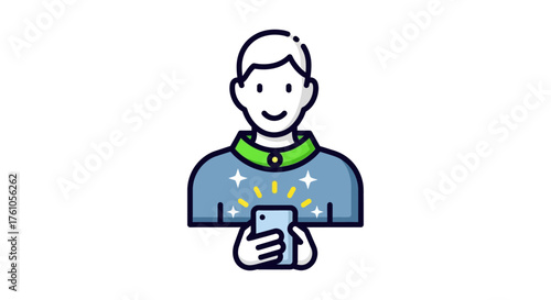 Person using mobile device for communication connecting with others or enjoying entertainment in a modern digital lifestyle.