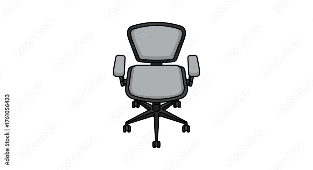 Fototapeta premium office chair ergonomic gray office chair design perfect for home office setups or professional workspaces ideal for workplace efficiency support and comfort