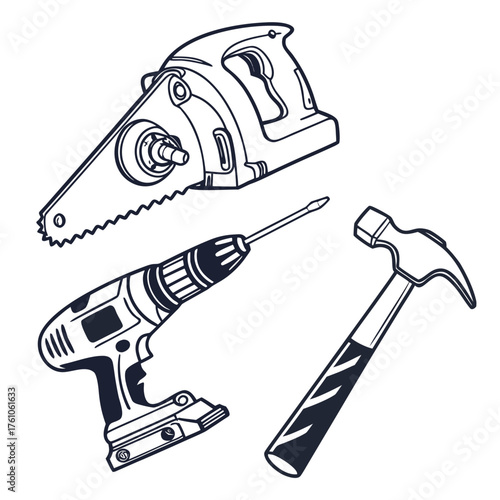 Vector art of construction tools