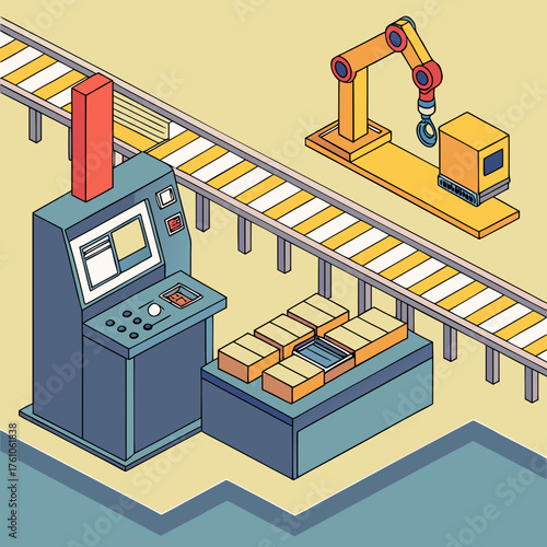 Vector art of industrial automation