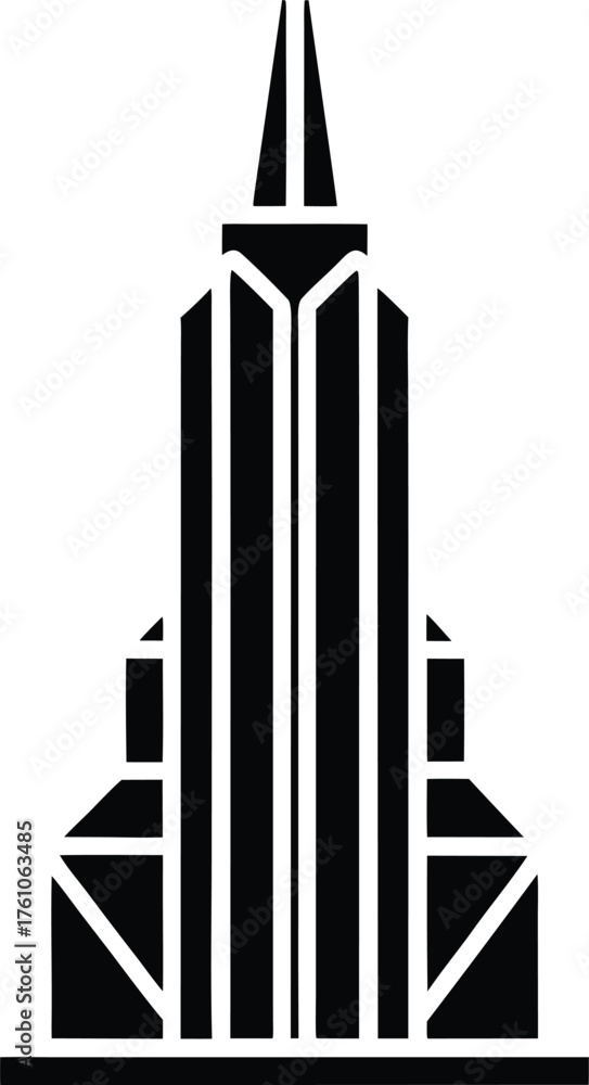 Fototapeta premium futuristic vertical farm skyscraper coloring page illustration on transparent background