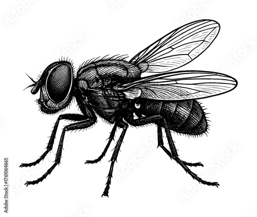 sketch drawing illustration of the fly - ai generated (artwork 2)