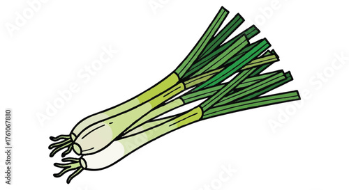 Lemongrass stalks outline icon vector
