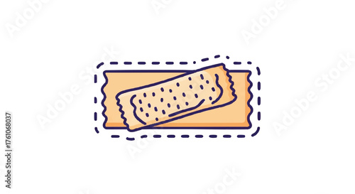 ---Sticky texture adhesion outline icon vector
