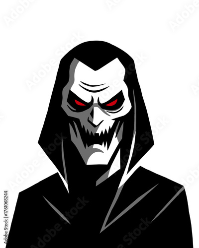 Malvado silueta vectorial.