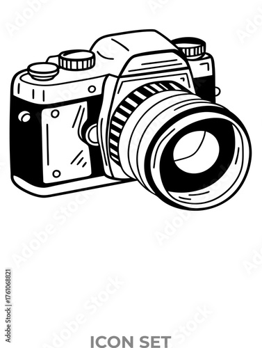Photo camera icons set. Photography symbol. Photographing sign. 