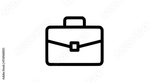 Modern business briefcase icon for professional use