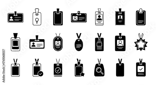 Collection of Various Identification Badges and Lanyards