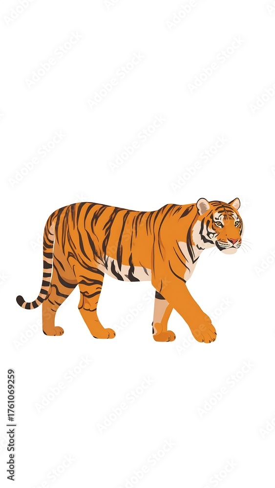 Obraz premium Orange tiger walking