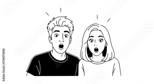 Two People React to Shocking News with Astonished Expressions