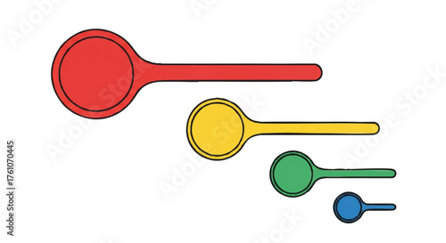 Measuring spoons set outline icon vector
