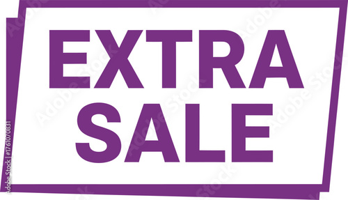 Eye-catching extra sale graphic perfect for promotions discounts and special offers signage flat design vector illustration isolated on transparent background