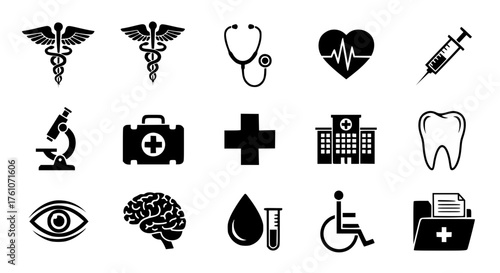 Medical Health Care Icon Set Symbol Collection