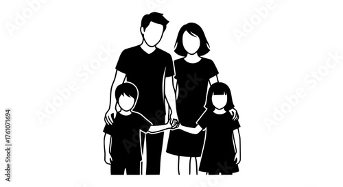 Diverse Family Standing Together Happy Together Family Bonding Time