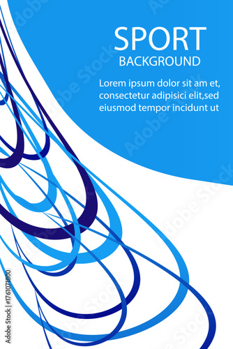 Sports background with an abstract dynamic lines   . Winter sports banner, cover, template,web