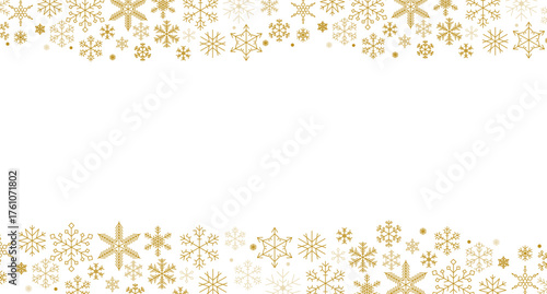Snowflakes background isolated vector, snowflakes group with stars banner, Christmas border decoration. Happy New Year 2026 Wave lines and snowflakes. Snowflake snow freeze winter thin line icon