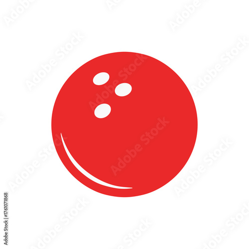 Ten pin bowling ball icon logo flat vector design
