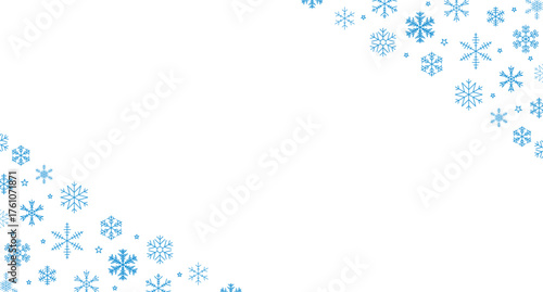 Snowflakes background isolated vector, snowflakes group with stars banner, Christmas border decoration. Happy New Year 2026 Wave lines and snowflakes. Snowflake snow freeze winter thin line icon