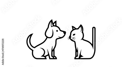 Dog and Cat Companionship Friendly Animals Together