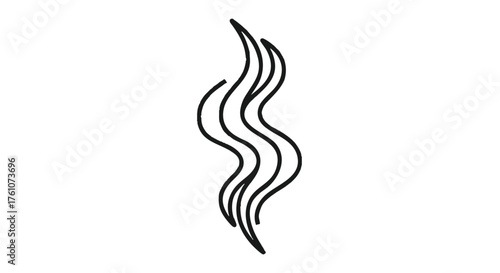 Smoky smell outline icon vector
