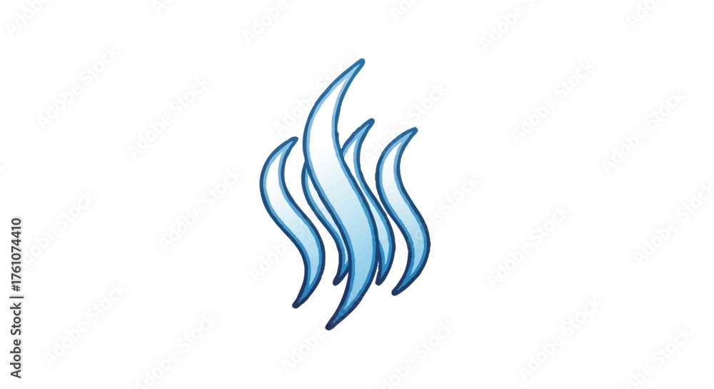 Naklejka premium Steam vapor outline icon vector 