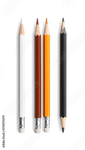 Four colored pencils
