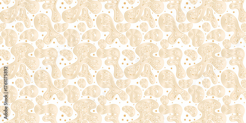 Golden Repeating Modern Fluid Shape Background Texture