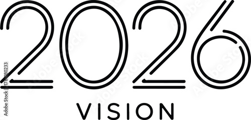 2026 Vision: Clean Minimalist Typography Design for Goals Achievement