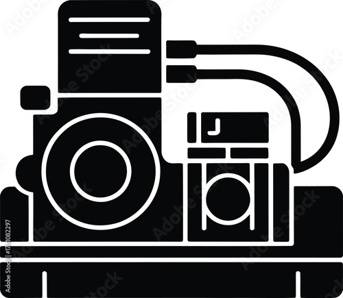 Industrial Compressor or Air Pump System Icon