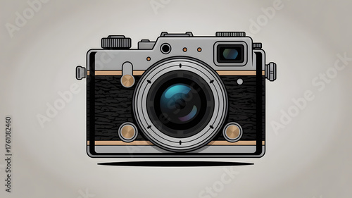 vintage photo camera vector illustration