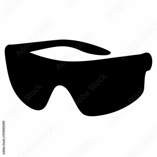 Silhouette of stylish sunglasses perfect for eye protection in sunny weather