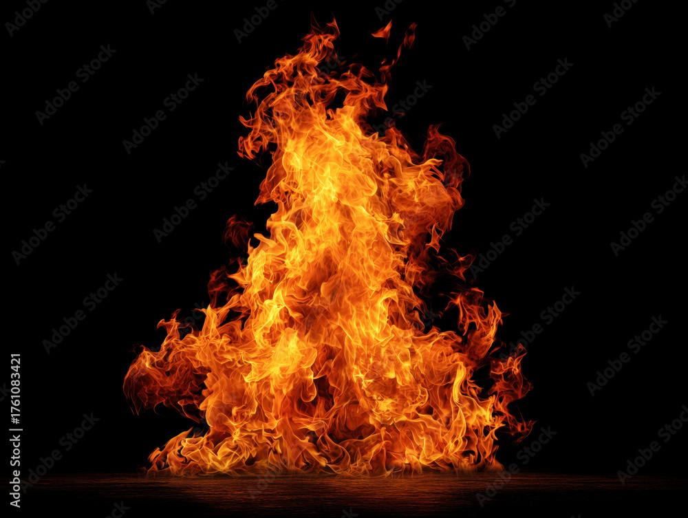 Fototapeta premium fire and flames on a dark background