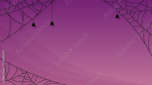 Spider Web On Dark Background Halloween Design Elements Spooky Scary Horror Decor Vector