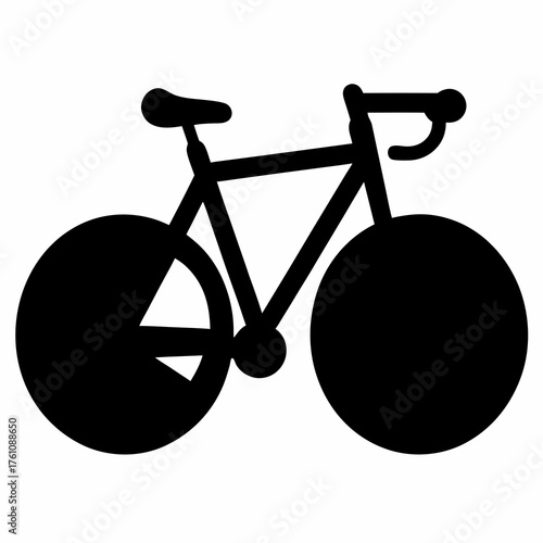Silhouette of a BMX bike isolated on white background illustration art