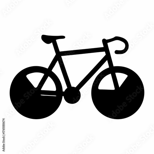 Silhouette of a BMX bike isolated on white background illustration art