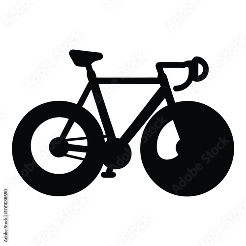 Silhouette of a BMX bike isolated on white background illustration art