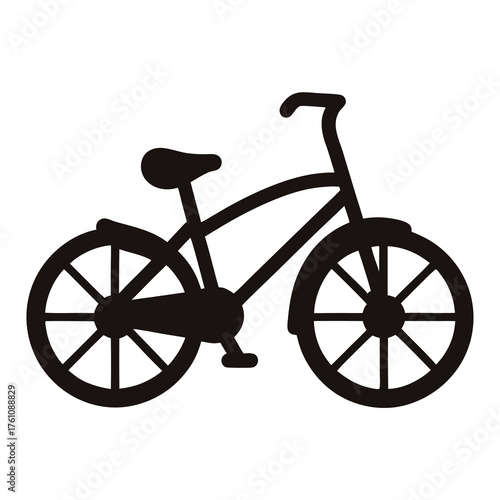 Silhouette of a BMX bike isolated on white background illustration art