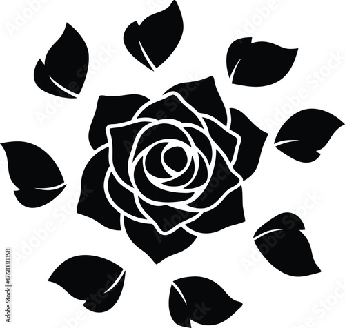 Abstract geometric shape with dynamic lighting and shadow effects isolated on transparent background