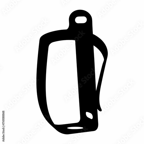 Cowbell percussion instrument silhouette icon- Black silhouette of a cowbell percussion instrument, commonly used in Latin and popular music, ideal for rhythm, music icons, and graphic design.

