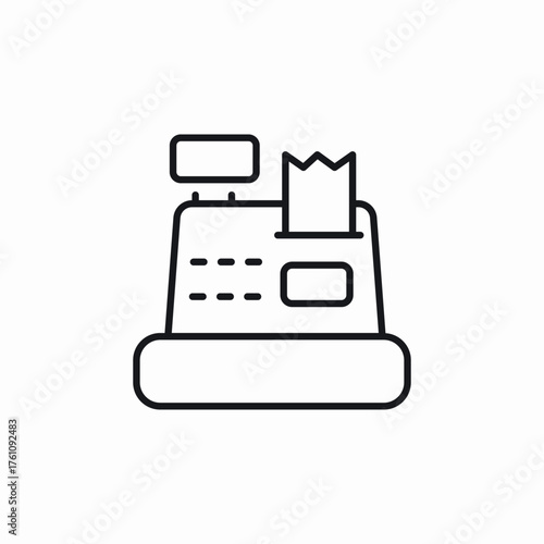 cash register icon sign vector