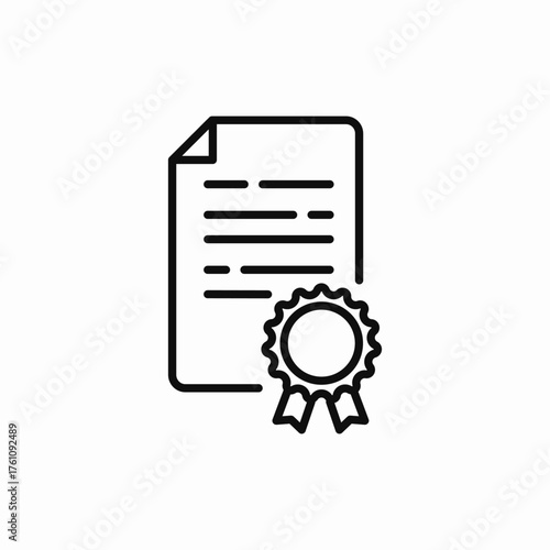 certificate graduate icon sign vector