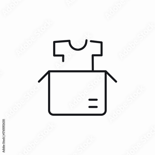 cloth delivery unbox icon sign vector