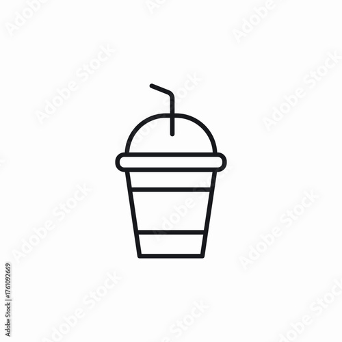 cold drink take away icon sign vector