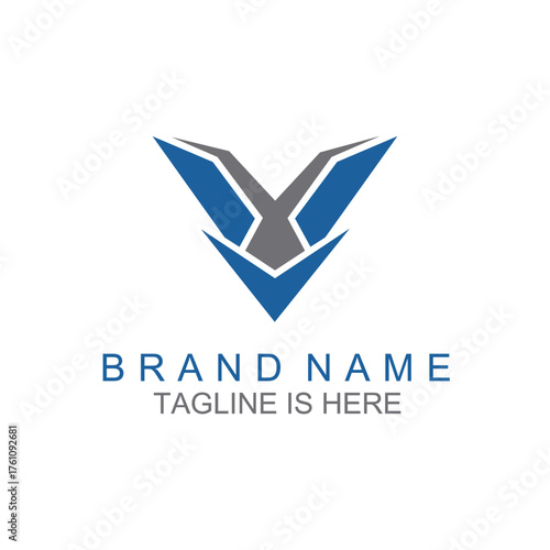 Letter V logo icon design template elements