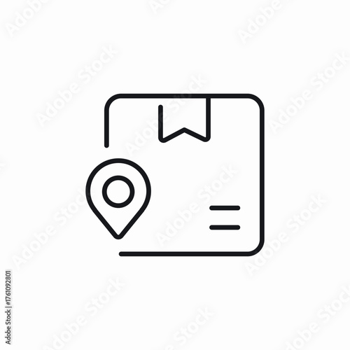 delivery location tracking icon sign vector