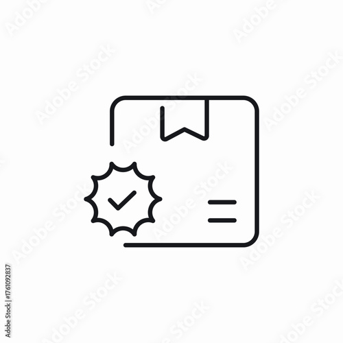 delivery package check mark delivered icon sign vector